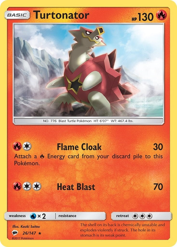 Image for Turtonator (26/147) [SM - Burning Shadows] - Pokemon