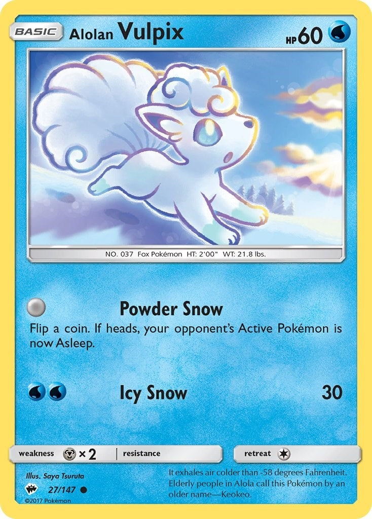 Image for Alolan Vulpix (27/147) [SM - Burning Shadows] - Pokemon