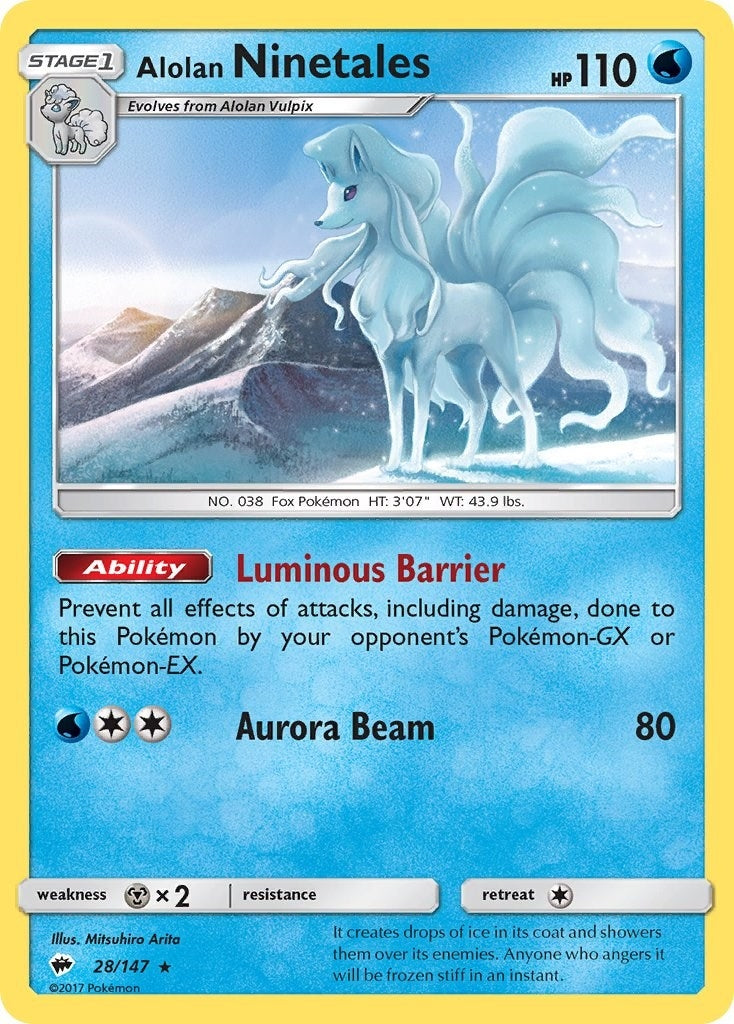Image for Alolan Ninetales (28/147) [SM - Burning Shadows] - Pokemon