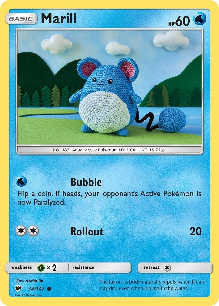 Image for Marill (34/147) [SM - Burning Shadows] - Pokemon