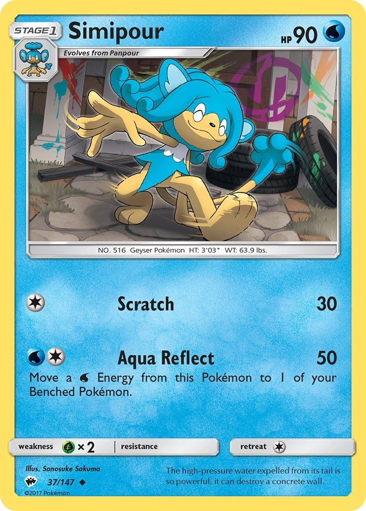 Image for Simipour (37/147) [SM - Burning Shadows] - Pokemon