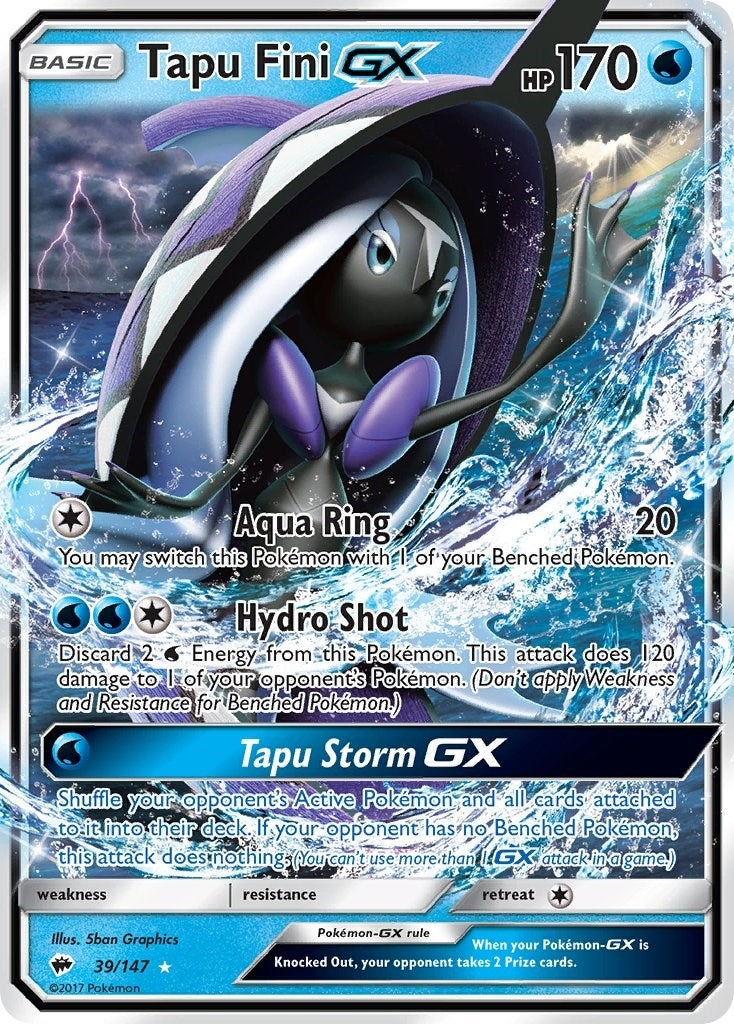 Image for Tapu Fini GX (39/147) [SM - Burning Shadows] - Pokemon