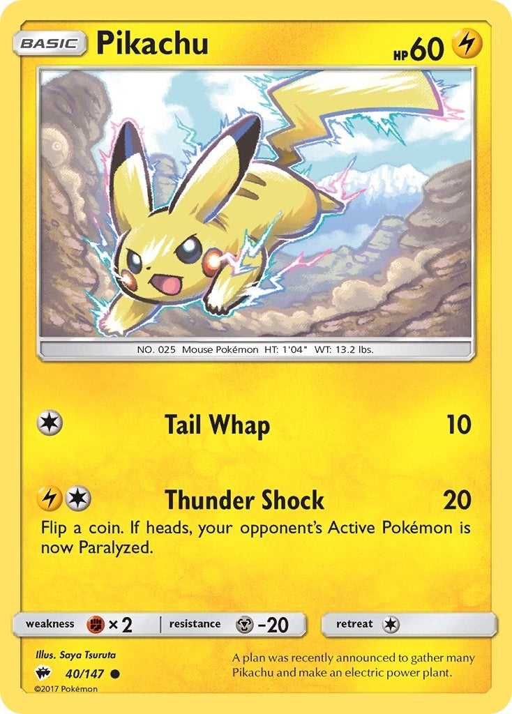 Image for Pikachu (40/147) [SM - Burning Shadows] - Pokemon