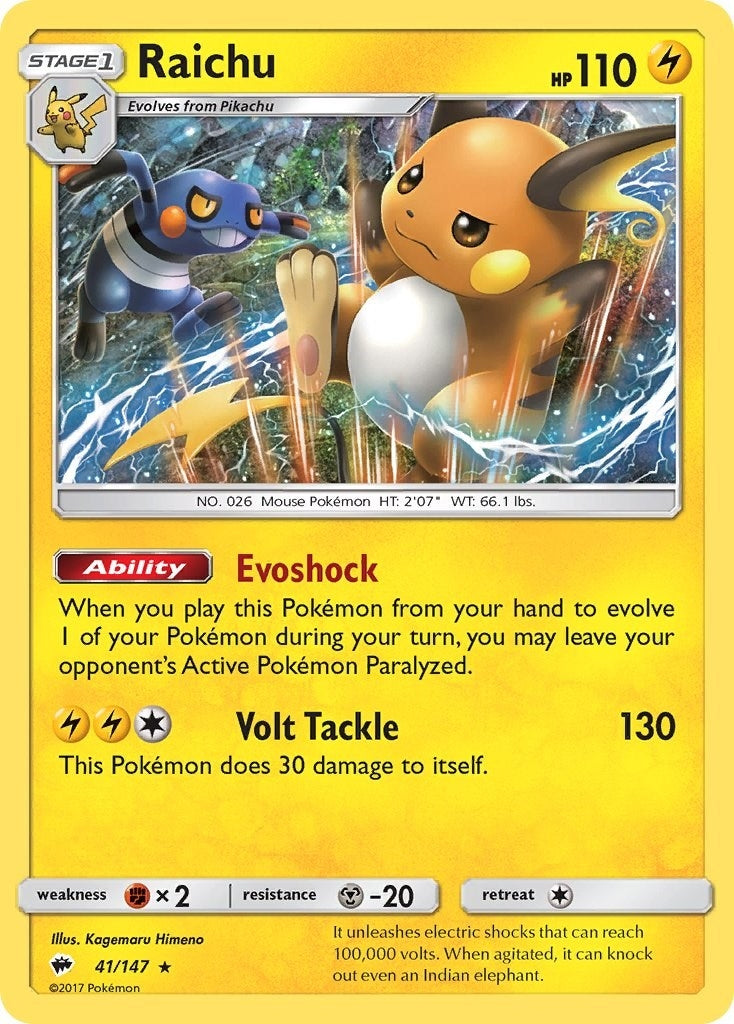 Image for Raichu (41/147) [SM - Burning Shadows] - Pokemon