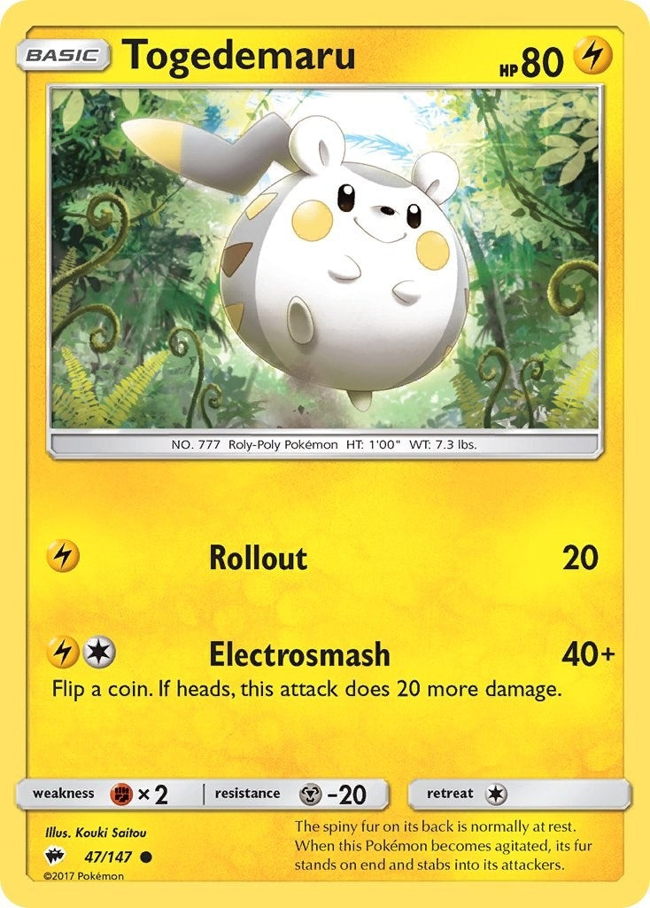 Image for Togedemaru (47/147) [SM - Burning Shadows] - Pokemon