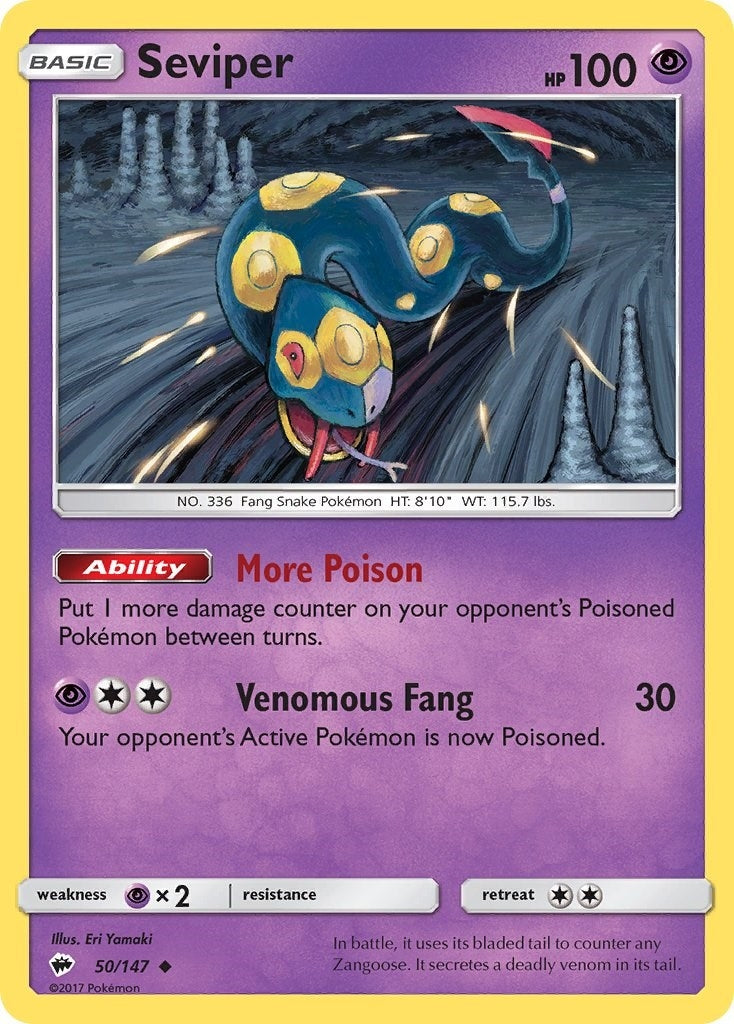 Image for Seviper (50/147) [SM - Burning Shadows] - Pokemon