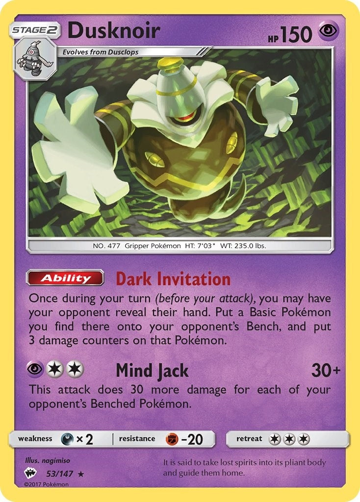 Image for Dusknoir (53/147) [SM - Burning Shadows] - Pokemon