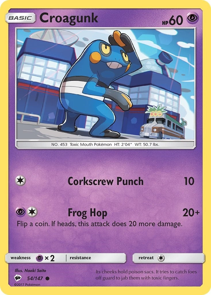 Image for Croagunk (54/147) [SM - Burning Shadows] - Pokemon