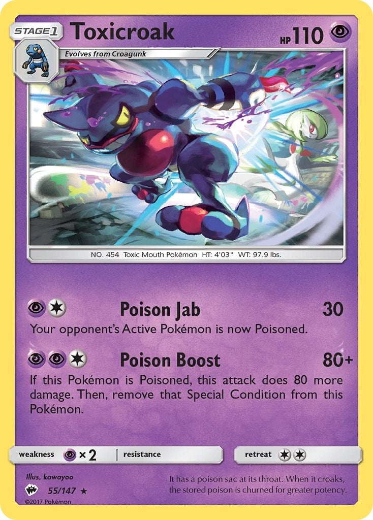 Image for Toxicroak (55/147) [SM - Burning Shadows] - Pokemon