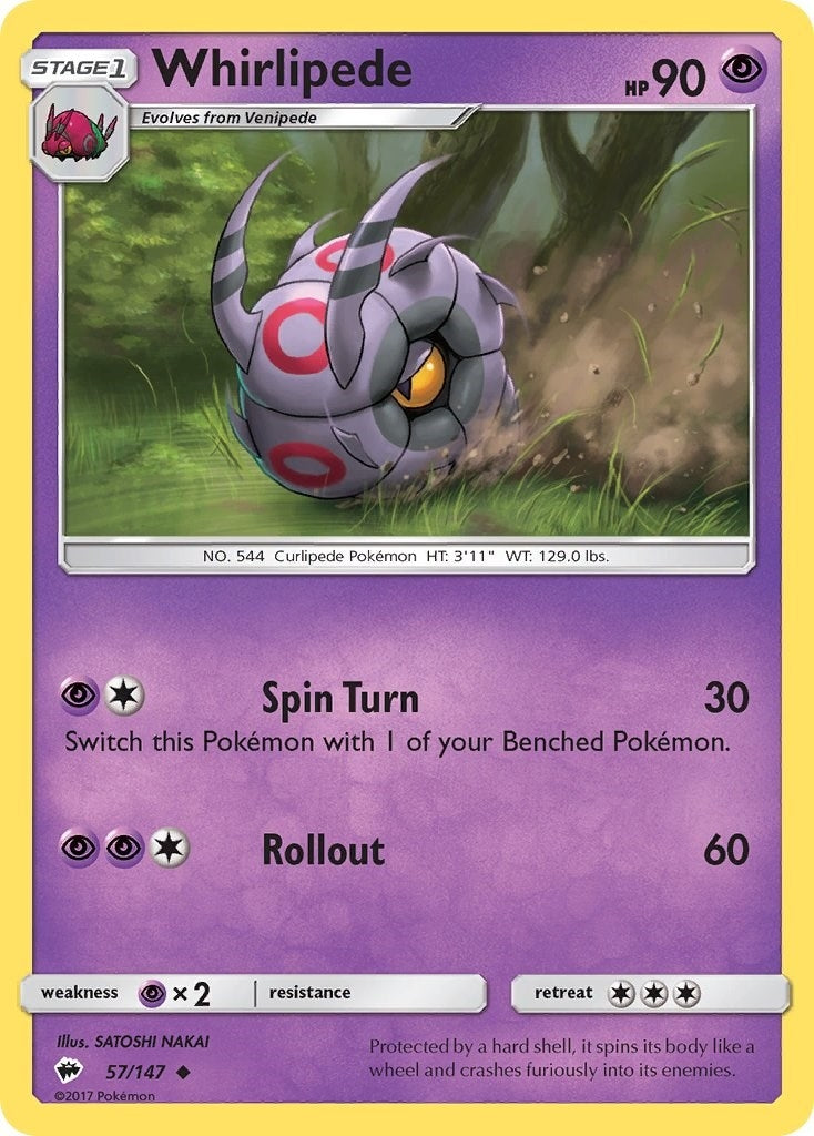 Image for Whirlipede (57/147) [SM - Burning Shadows] - Pokemon