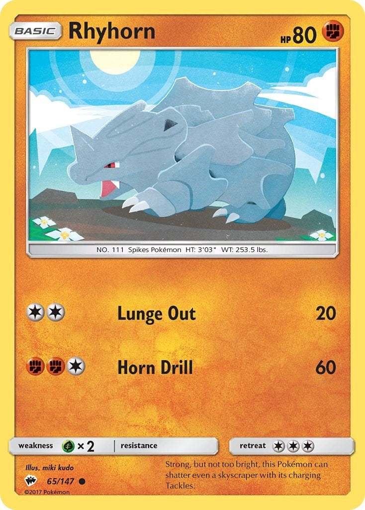 Image for Rhyhorn (65/147) [SM - Burning Shadows] - Pokemon