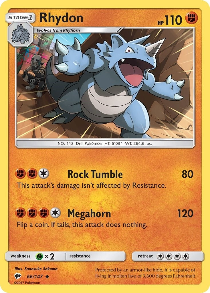 Image for Rhydon (66/147) [SM - Burning Shadows] - Pokemon