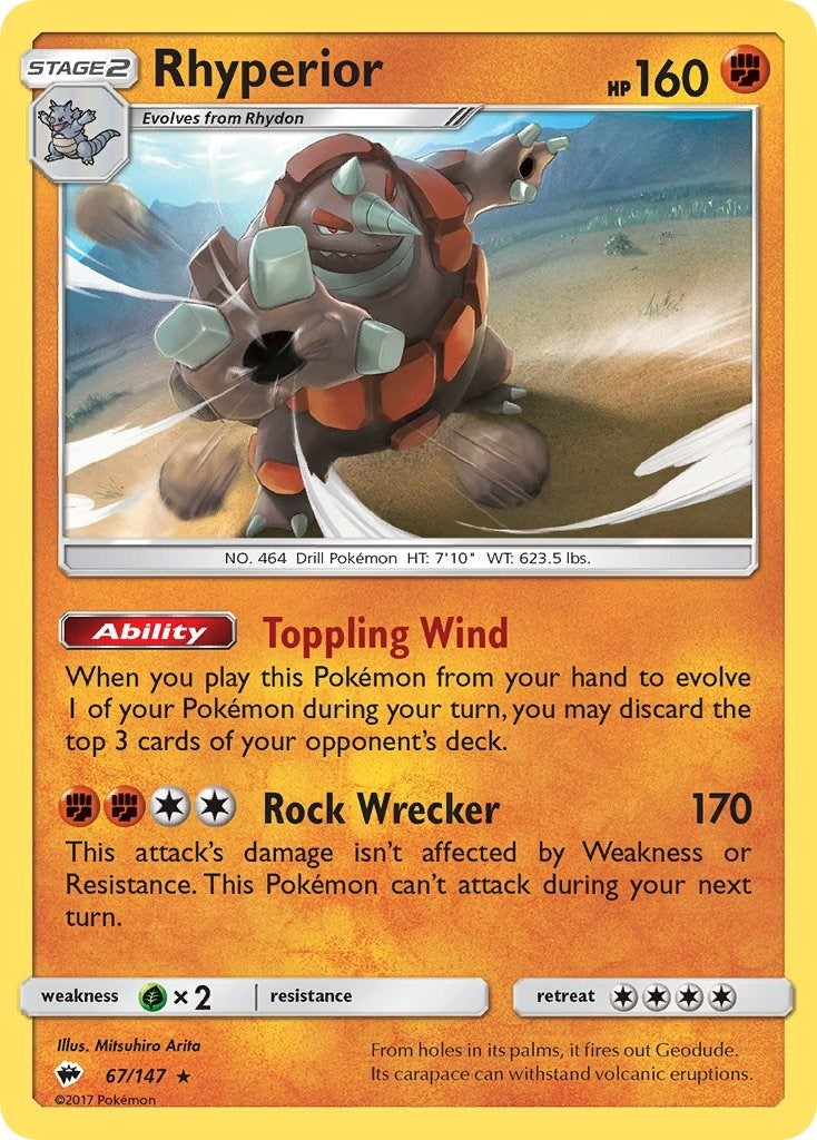 Image for Rhyperior (67/147) [SM - Burning Shadows] - Pokemon