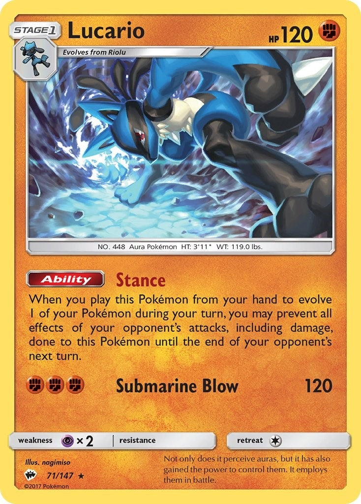 Image for Lucario (71/147) [SM - Burning Shadows] - Pokemon