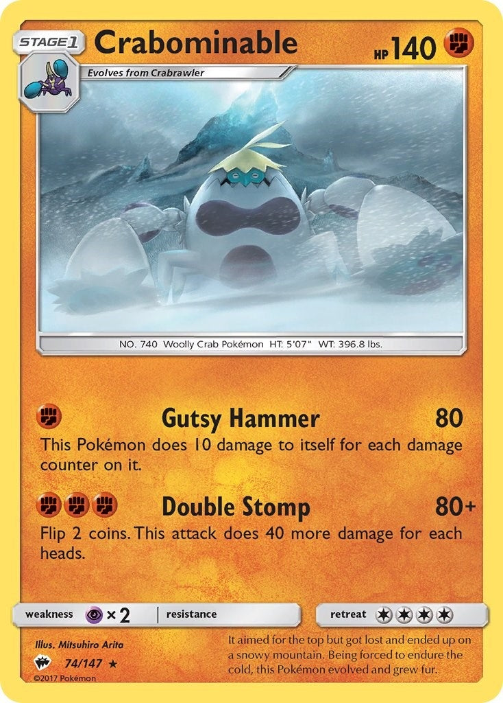 Image for Crabominable (74/147) [SM - Burning Shadows] - Pokemon