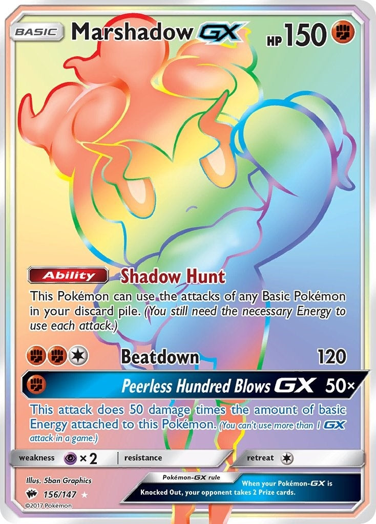 Image for Marshadow GX (Secret) (156/147) [SM - Burning Shadows] - Pokemon