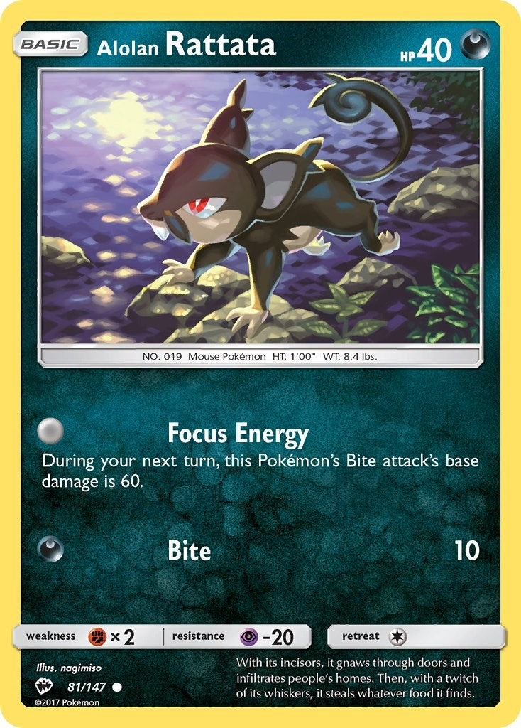 Image for Alolan Rattata (81/147) [SM - Burning Shadows] - Pokemon