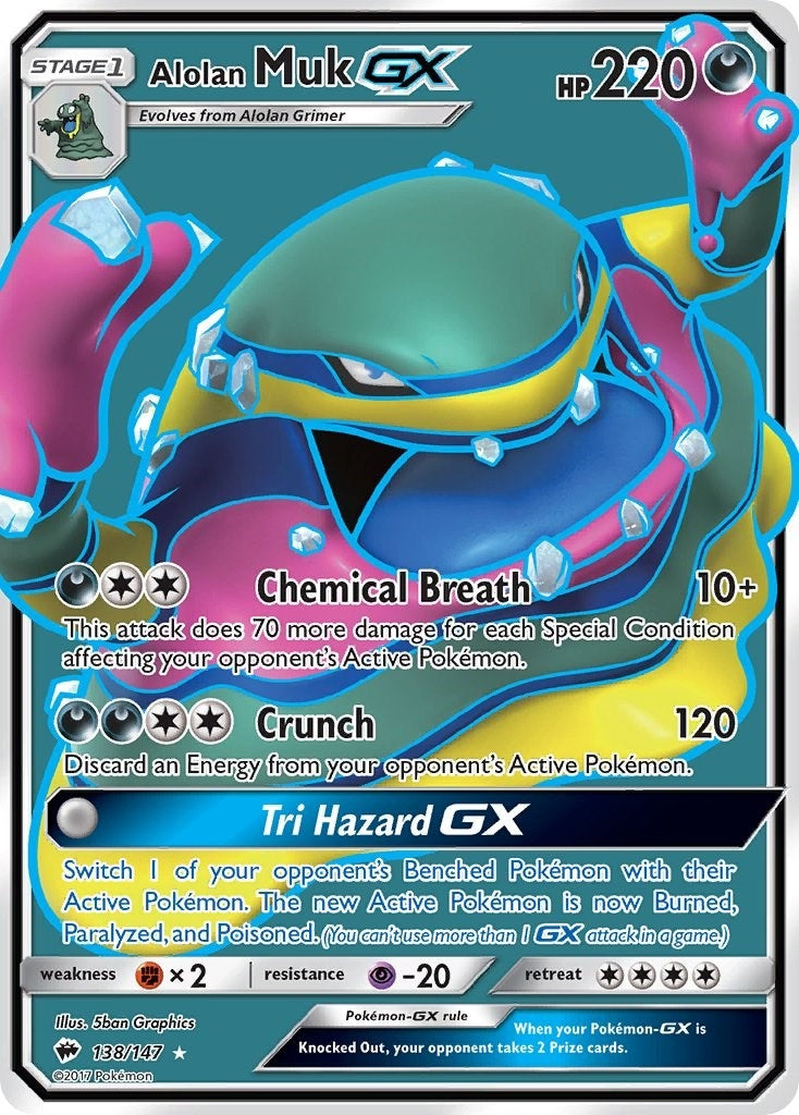 Image for Alolan Muk GX (Full Art) (138/147) [SM - Burning Shadows] - Pokemon