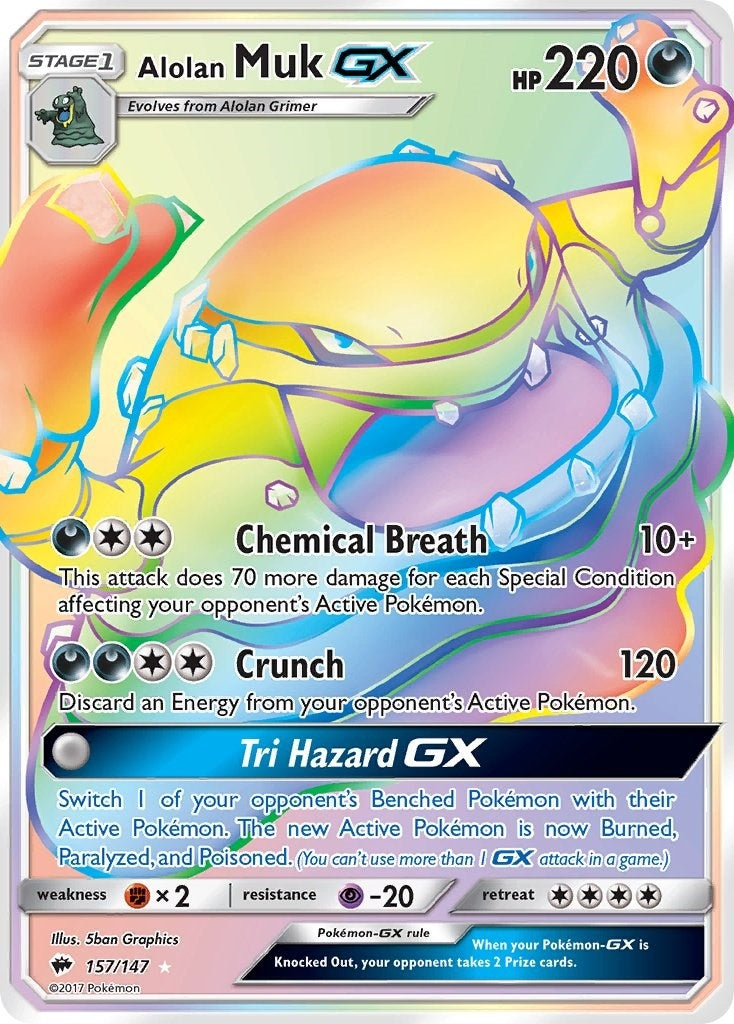 Image for Alolan Muk GX (Secret) (157/147) [SM - Burning Shadows] - Pokemon