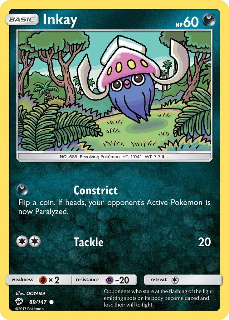 Image for Inkay (89/147) [SM - Burning Shadows] - Pokemon