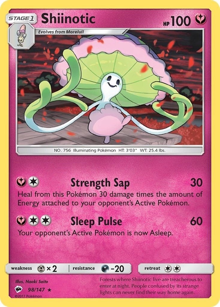 Image for Shiinotic (98/147) [SM - Burning Shadows] - Pokemon
