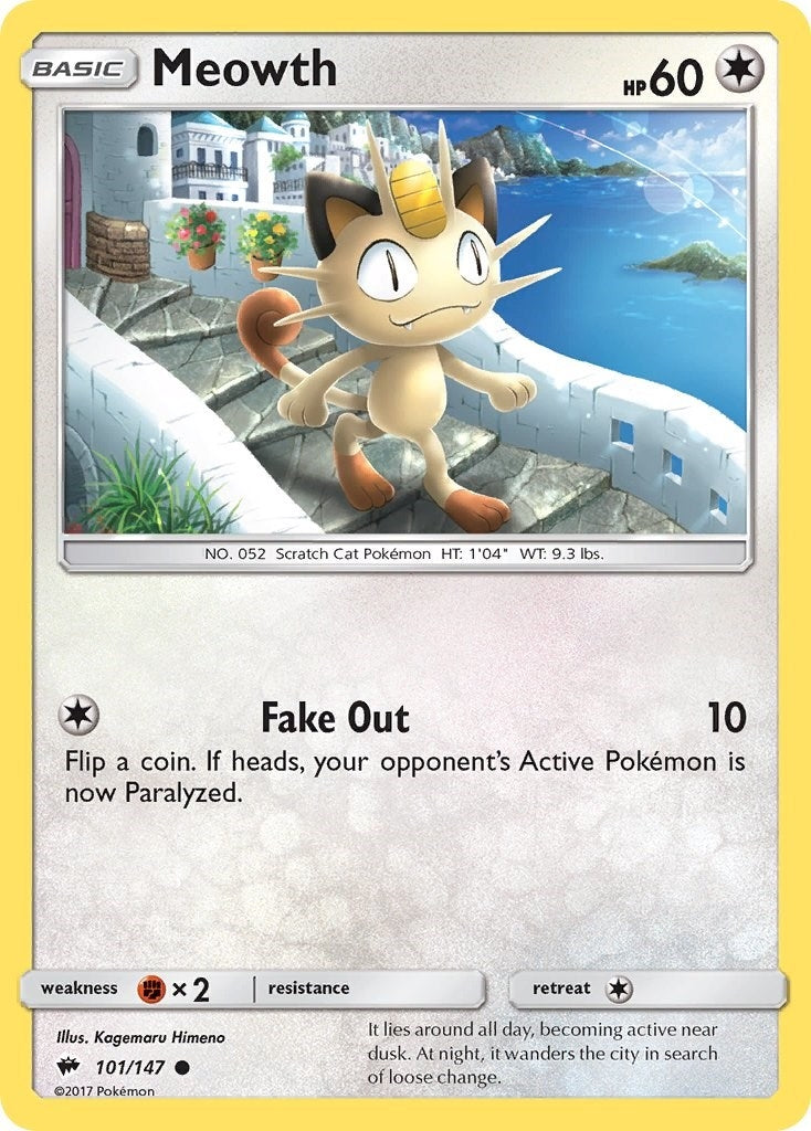 Image for Meowth (101/147) [SM - Burning Shadows] - Pokemon