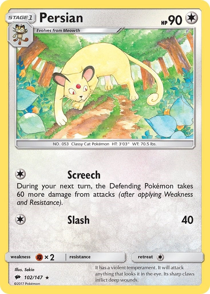 Image for Persian (102/147) [SM - Burning Shadows] - Pokemon