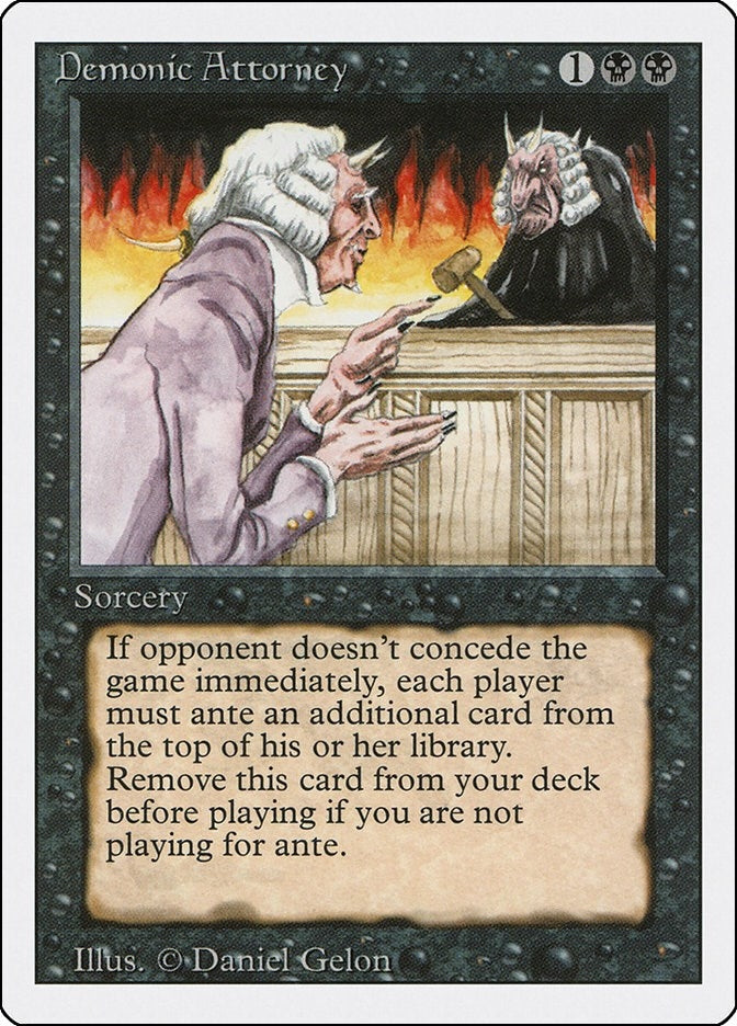 Image for Demonic Attorney [Revised Edition] - Magic: The Gathering