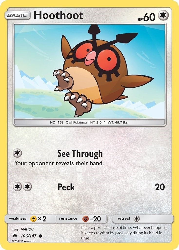 Image for Hoothoot (106/147) [SM - Burning Shadows] - Pokemon