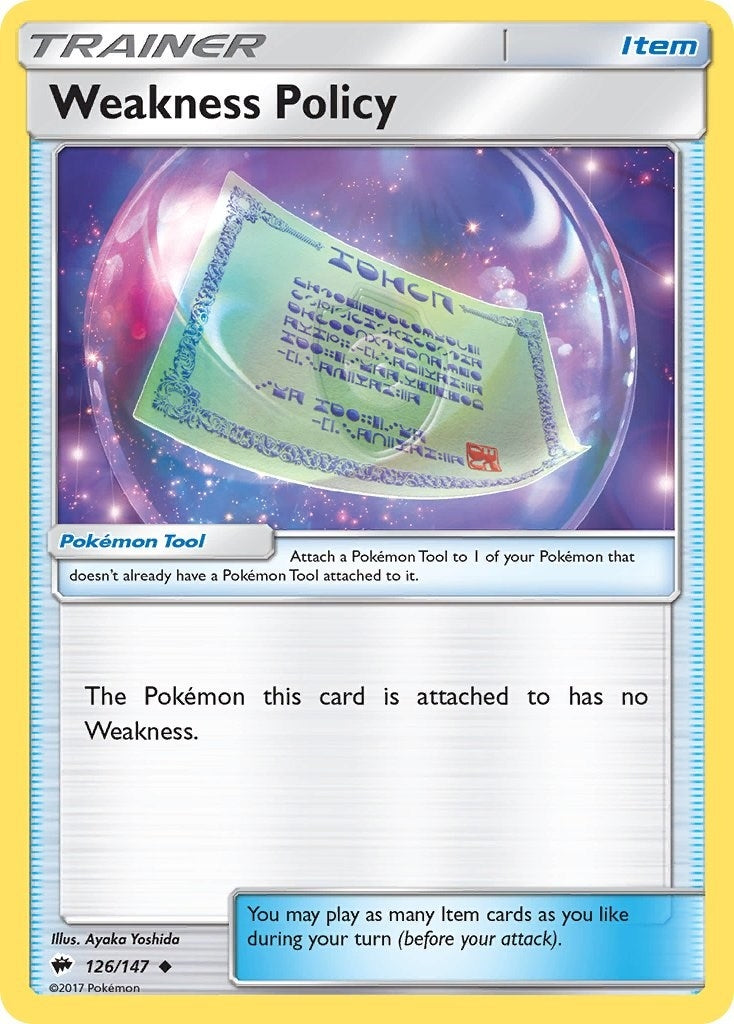 Image for Weakness Policy (126/147) [SM - Burning Shadows] - Pokemon