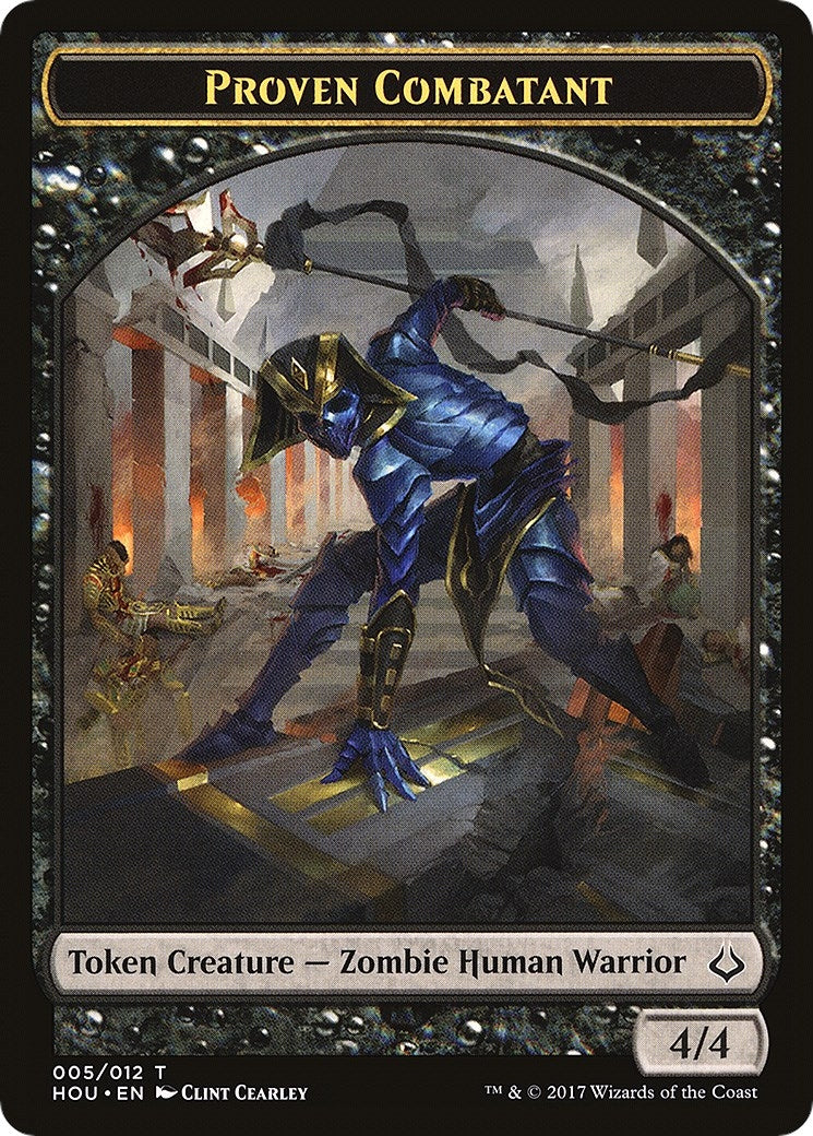 Image for Proven Combatant // Cat Double-Sided Token (5 // 16) [Hour of Devastation] - Magic: The Gathering