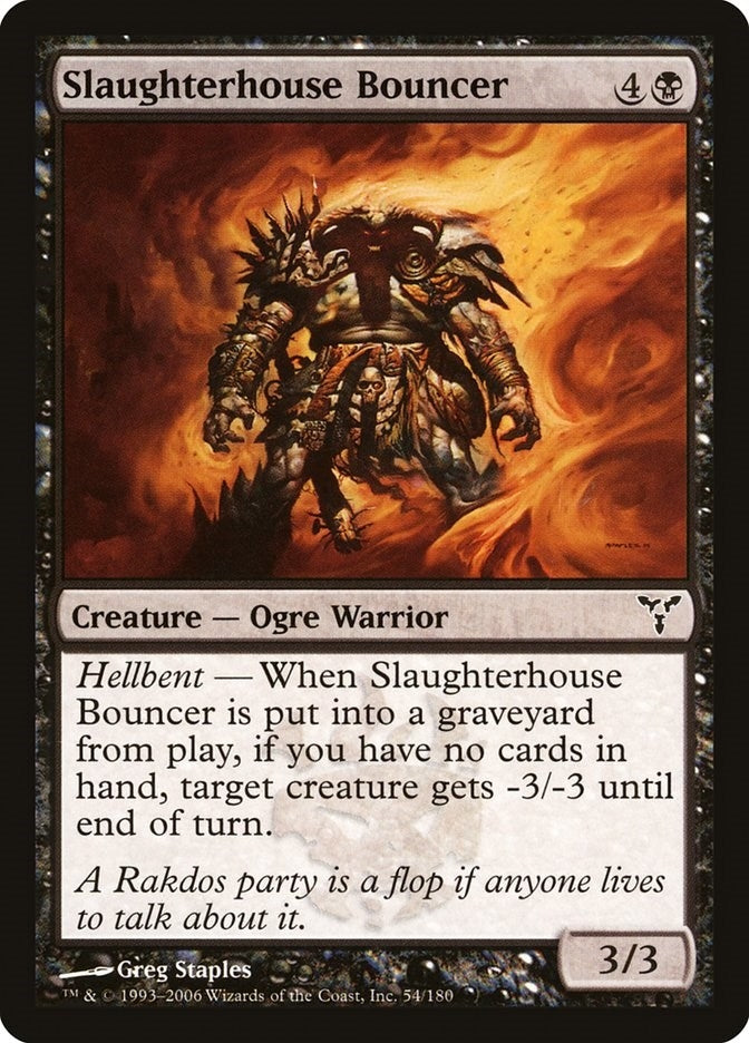 Image for Slaughterhouse Bouncer (54) [Dissension] - Magic: The Gathering