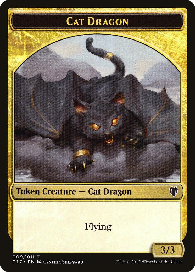 Image for Cat Dragon // Dragon (007) Double-Sided Token (9 // 7) [Commander 2017] - Magic: The Gathering