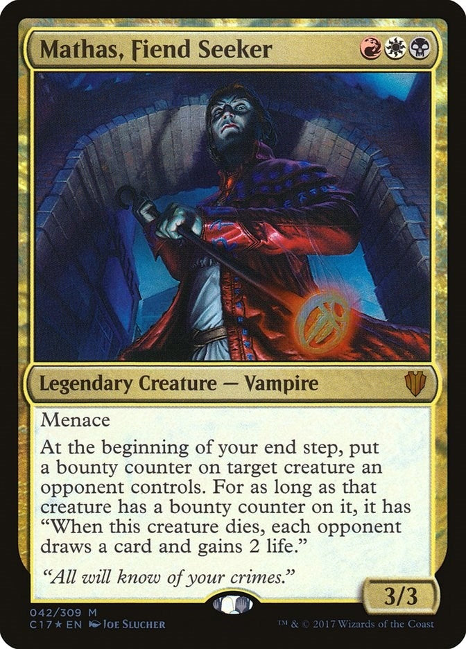 Image for Mathas, Fiend Seeker (42) [Commander 2017] - Magic: The Gathering