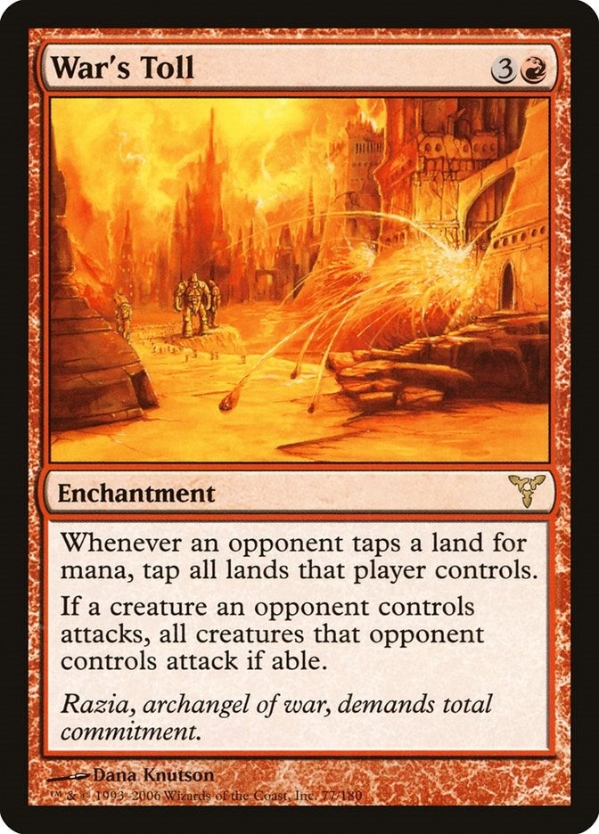 Image for War's Toll (77) [Dissension] - Magic: The Gathering