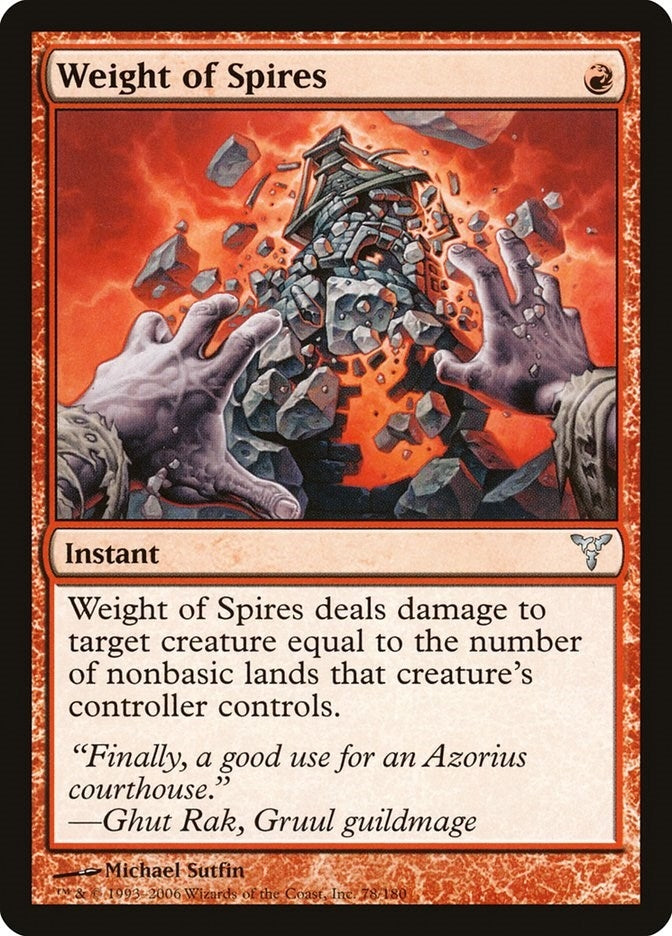 Image for Weight of Spires (78) [Dissension] - Magic: The Gathering
