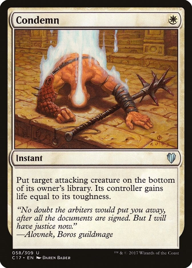 Image for Condemn (58) [Commander 2017] - Magic: The Gathering