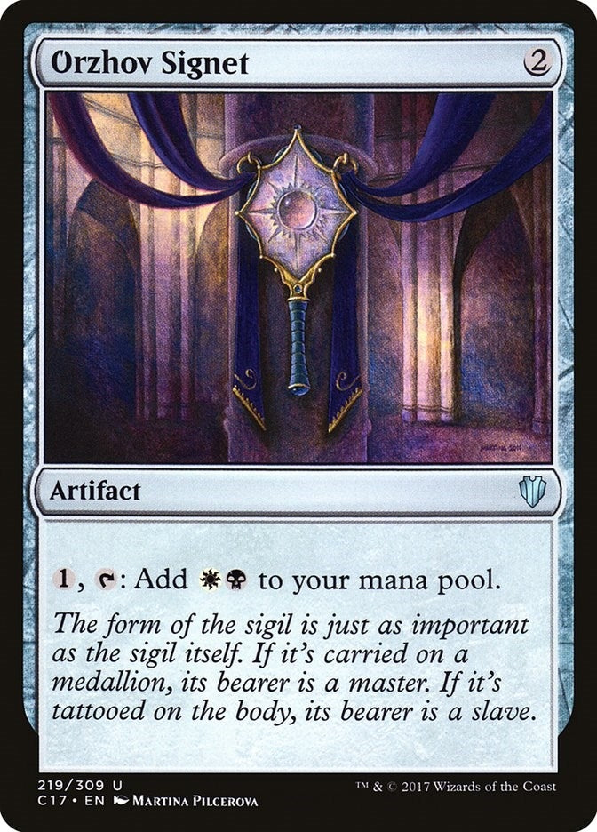 Image for Orzhov Signet (219) [Commander 2017] - Magic: The Gathering