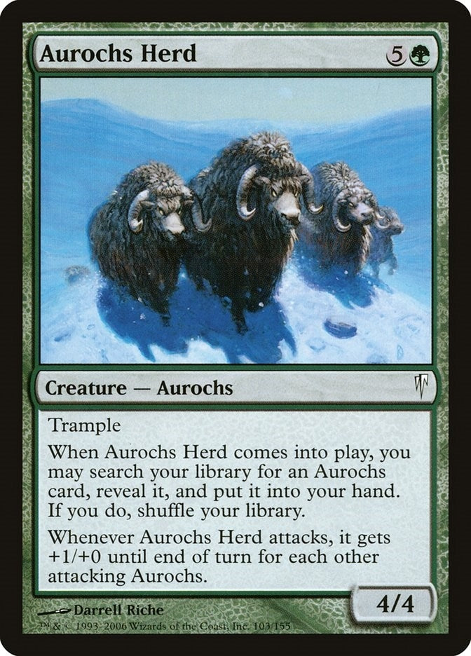 Image for Aurochs Herd (103) [Coldsnap] - Magic: The Gathering