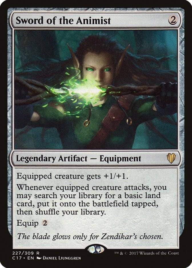 Image for Sword of the Animist (227) [Commander 2017] - Magic: The Gathering