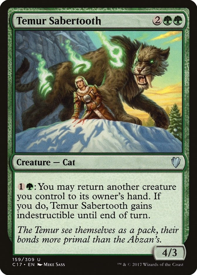 Image for Temur Sabertooth (159) [Commander 2017] - Magic: The Gathering