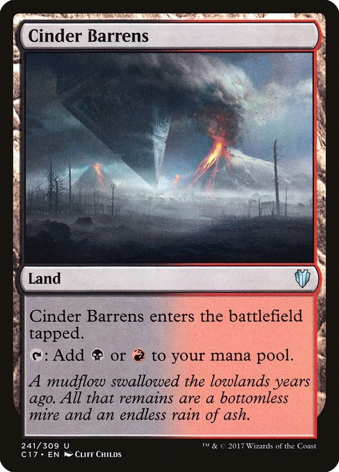Image for Cinder Barrens (241) [Commander 2017] - Magic: The Gathering
