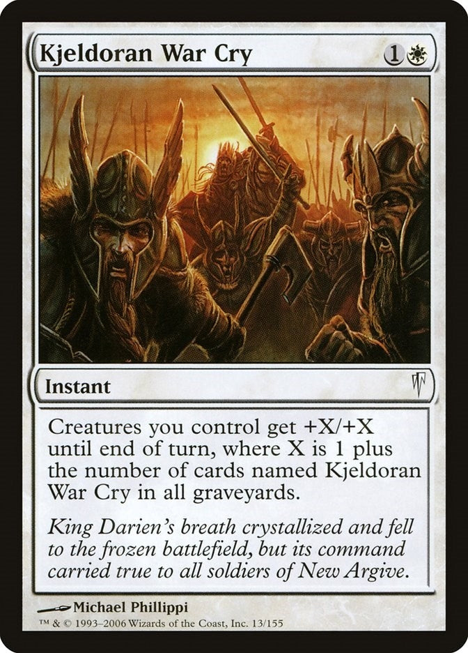 Image for Kjeldoran War Cry (13) [Coldsnap] - Magic: The Gathering