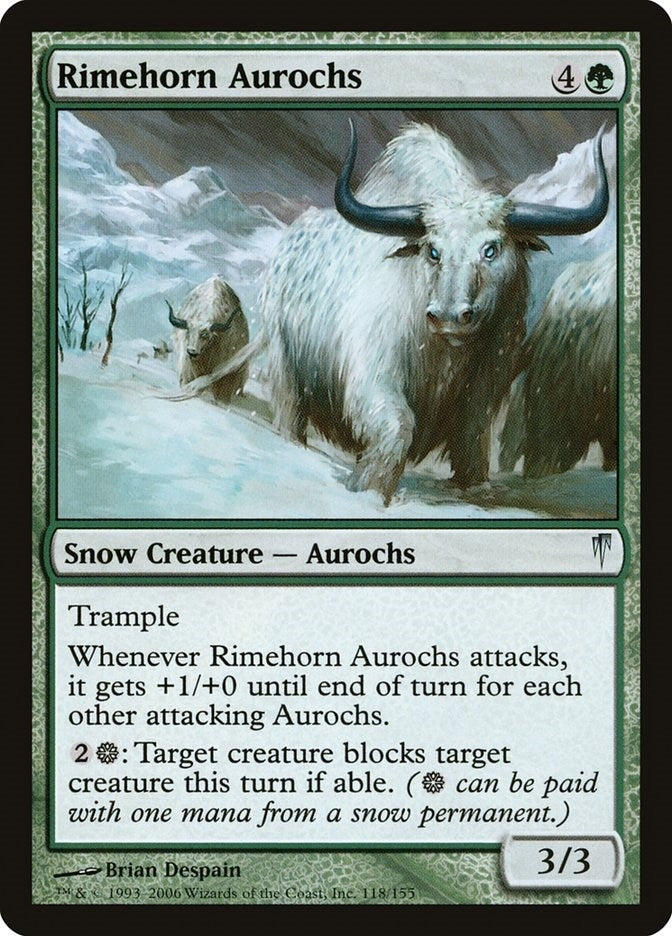 Image for Rimehorn Aurochs (118) [Coldsnap] - Magic: The Gathering