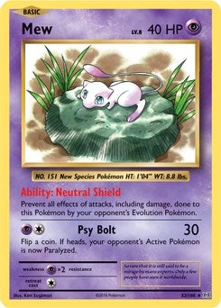Image for Mew - 53/108 (XY Evolutions) (053/108) [Deck Exclusives] - Pokemon