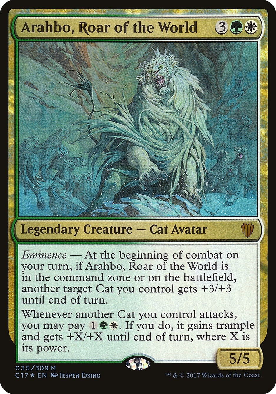 Image for Arahbo, Roar of the World (Commander 2017) (35) [Oversize Cards] - Magic: The Gathering