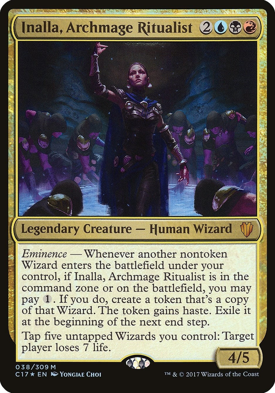Image for Inalla, Archmage Ritualist (Commander 2017) (38) [Oversize Cards] - Magic: The Gathering