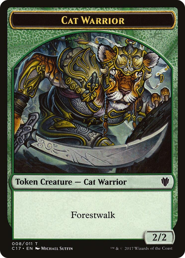 Image for Cat Warrior // Rat Double-Sided Token (8 // 3) [Commander 2017] - Magic: The Gathering