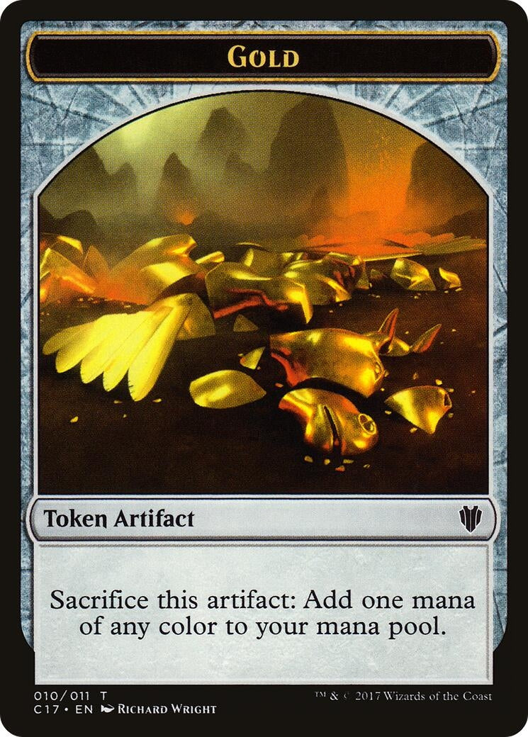 Image for Gold // Cat Dragon Double-Sided Token (10 // 9) [Commander 2017] - Magic: The Gathering