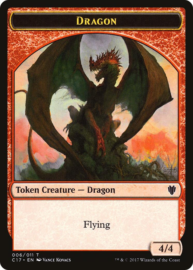 Image for Dragon (006) // Gold Double-Sided Token (6 // 10) [Commander 2017] - Magic: The Gathering